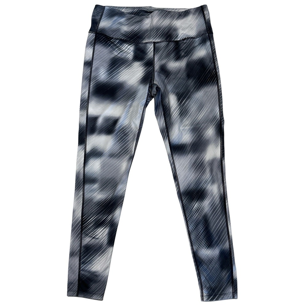 Athleta Women's Activewear Leggings Black/White/Gray Size L RN#54023